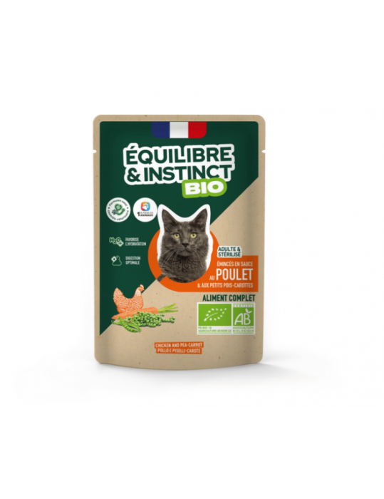 Hrana umeda pentru pisici Equilibre & Instinct, Bio, Pui, 12 x 85g [2]