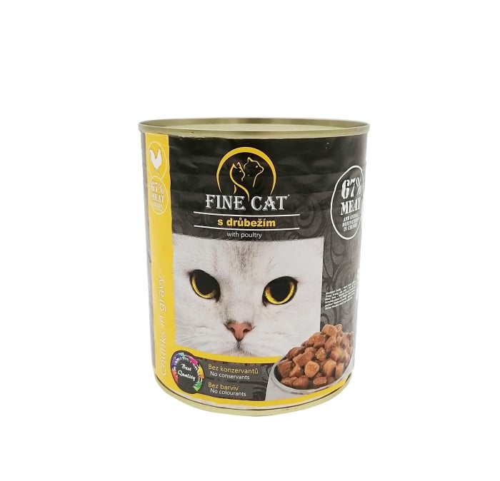Hrana umeda pentru pisici, Fine Cat, cu pui, 830 g [1]