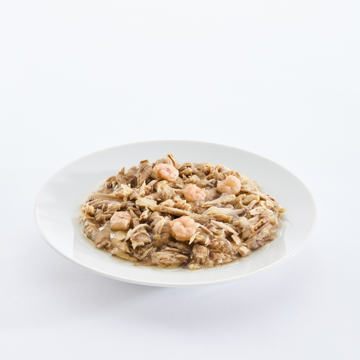 Hrana umeda pentru pisici Les Filous, Ton si creveti in jeleu, 6 x 85g [4]