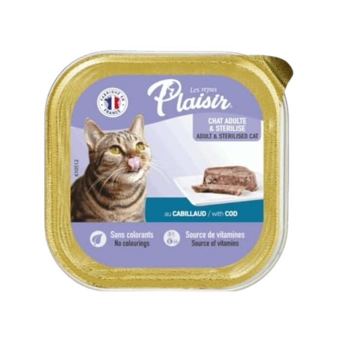 Hrana umeda pentru pisici Plaisir, Cod, 32 x 100g [1]
