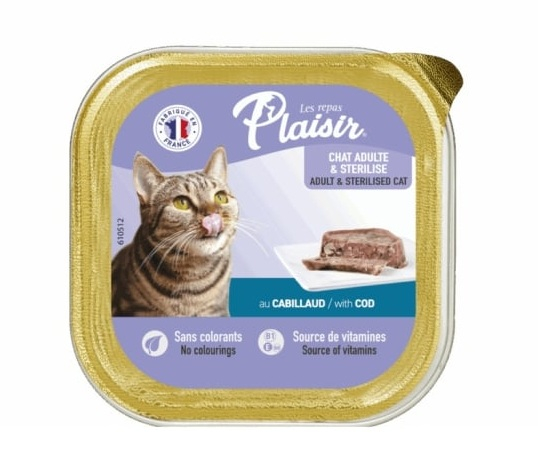 Hrana umeda pentru pisici Plaisir, Cod, 32 x 100g