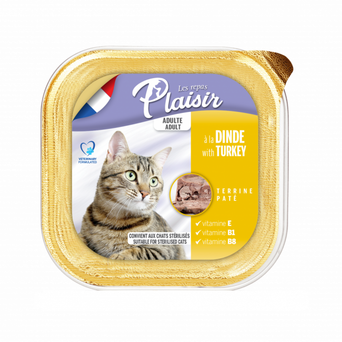 Hrana umeda pentru pisici Plaisir, Curcan, 100g