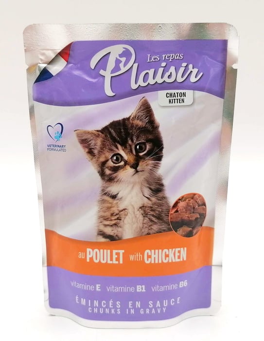 Hrana umeda pentru pisici, Plaisir, Kitten, cu pui, 100 g [3]