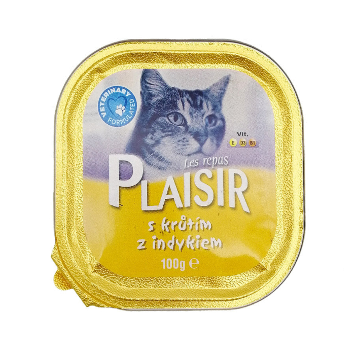 Hrana umeda pentru pisici Plaisir, Pate Curcan, 32x100g