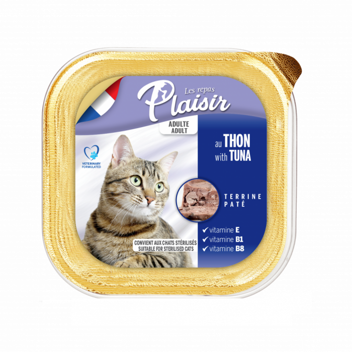 Hrana umeda pentru pisici Plaisir, Ton, 100g