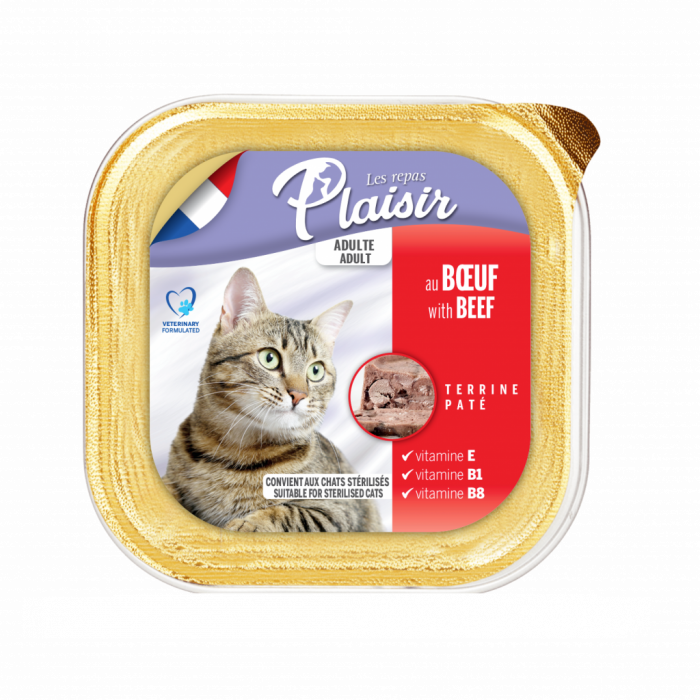 Hrana umeda pentru pisici Plaisir, Vita, 100g