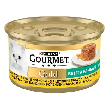 Hrana umeda pentru pisici Purina Gourmet Gold, Mousse cu pui si morcov, 85g