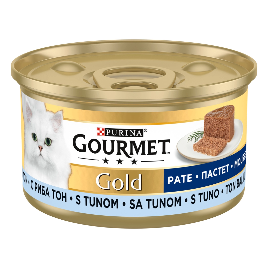 Hrana umeda pentru pisici Purina Gourmet Gold Mousse, Ton, 24 x 85g