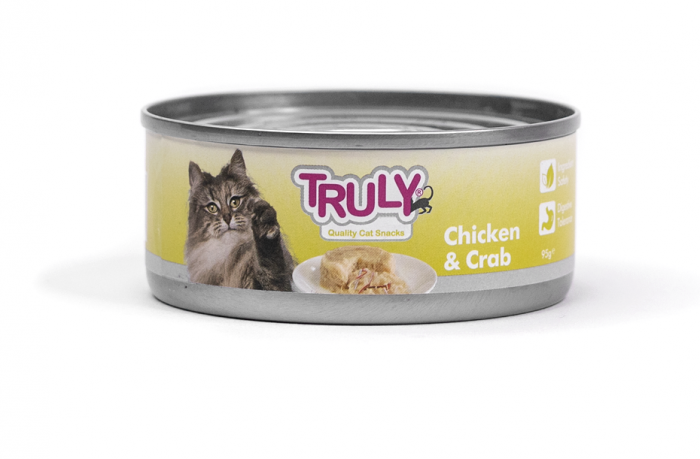 Hrana umeda pentru pisici Truly, Pui si crab, 95g [3]