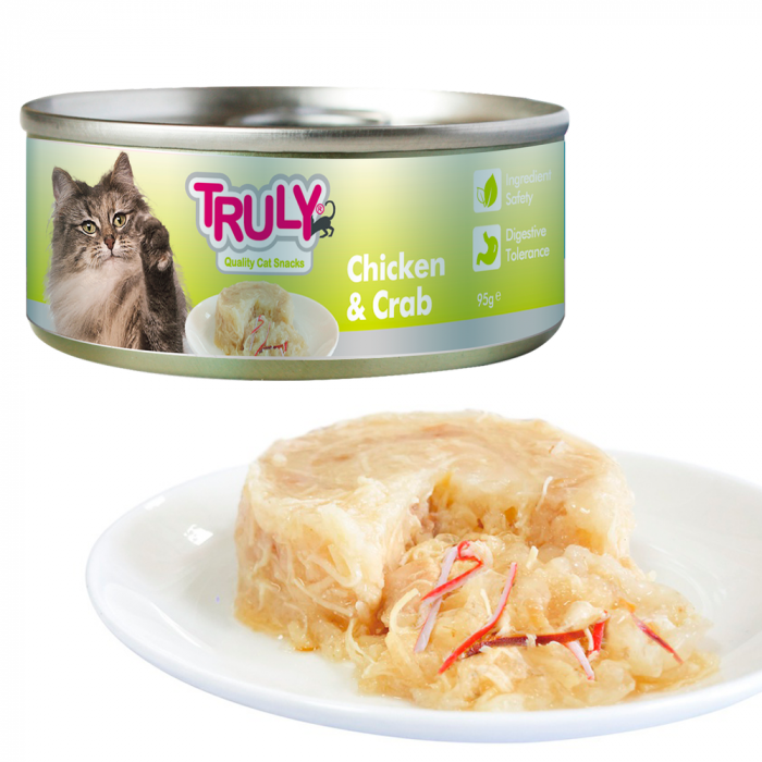 Hrana umeda pentru pisici Truly, Pui si crab, 95g [8]