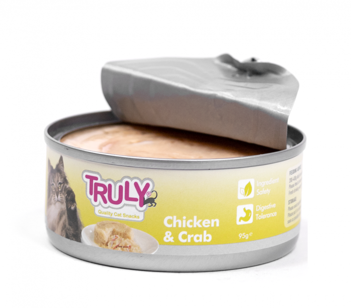 Hrana umeda pentru pisici Truly, Pui si crab, 95g [4]