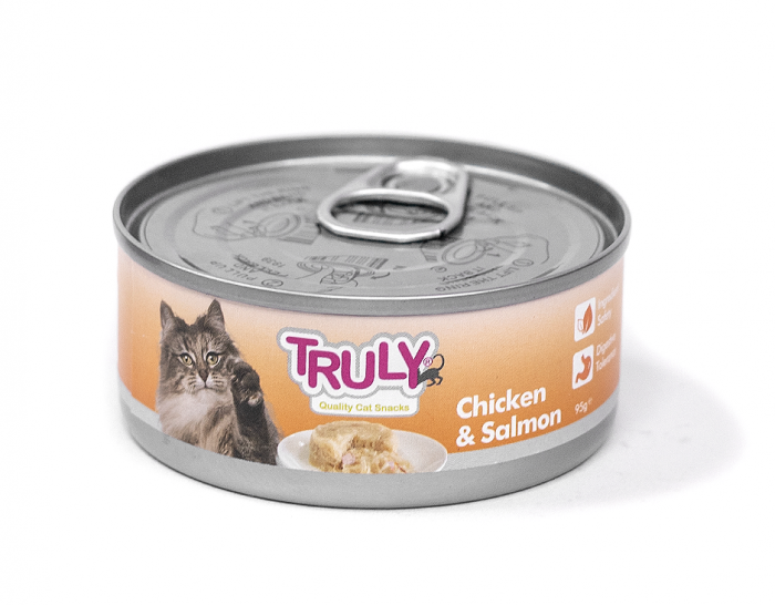 Hrana umeda pentru pisici Truly, Pui si somon, 95g [2]