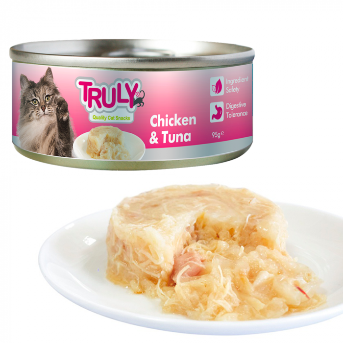 Hrana umeda pentru pisici Truly, Pui si ton, 95g [6]