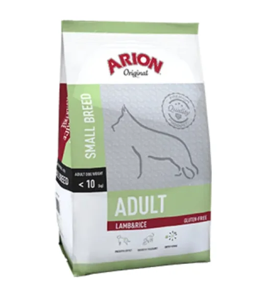 Hrana uscata pentru caini Arion Original Adult Small, Miel si orez, 7.5kg