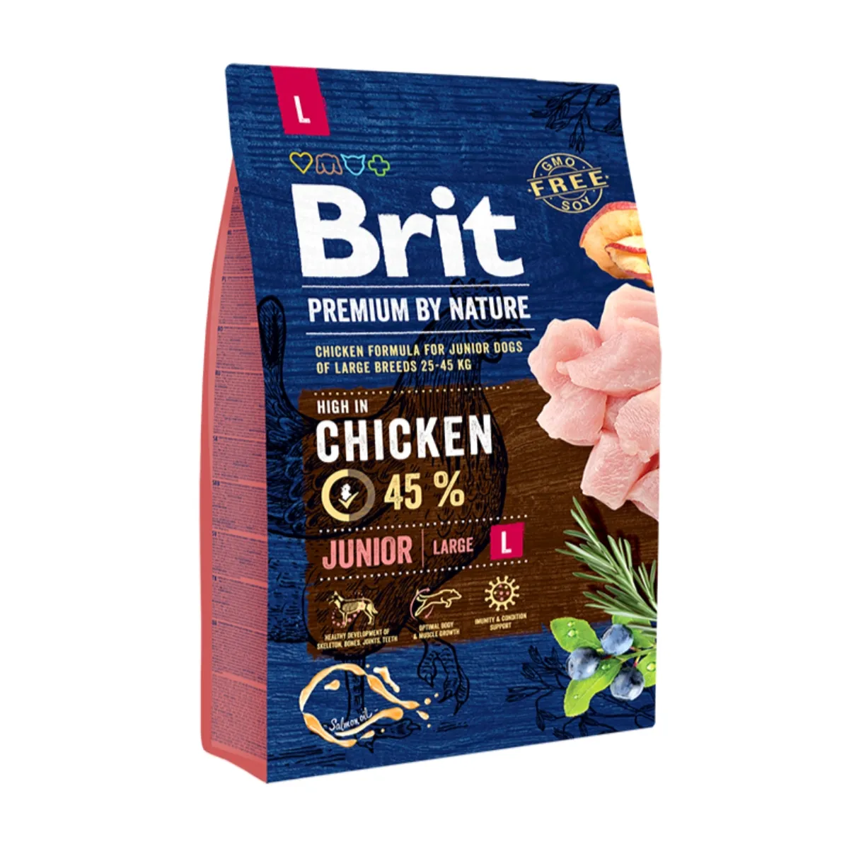 Hrana uscata pentru caini Brit Premium, Junior L, 3Kg