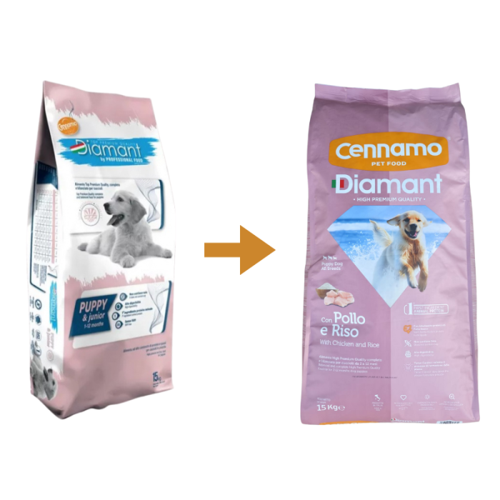 Hrana uscata pentru caini Cennamo Diamant Puppy &  Junior, 15kg [3]