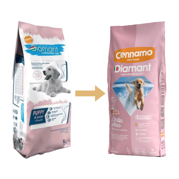 Hrana uscata pentru caini Cennamo Diamant Puppy &  Junior, 15kg [3]