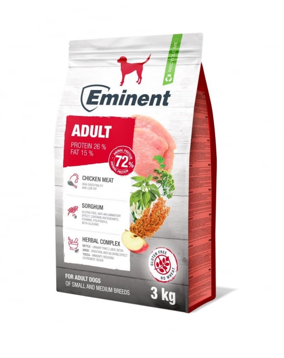 Hrana uscata pentru caini Eminent, Adult, 3kg