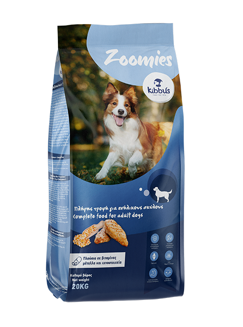 Hrana uscata pentru caini Kibbus Zoomies Adult, 20kg