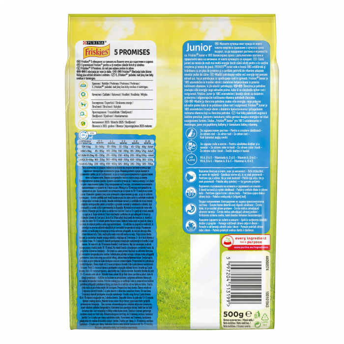 Hrana uscata pentru caini Purina Friskies Junior, Pui si Legume, 8kg [3]