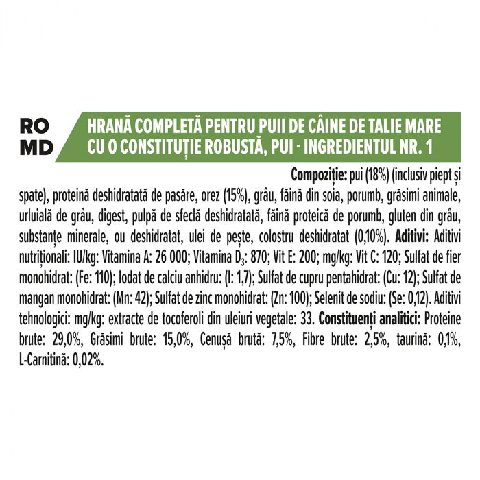 Hrana uscata pentru caini Purina Pro Plan Large Robust Puppy, Junior, Pui, 12kg [5]