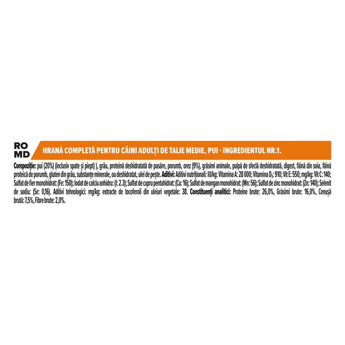Hrana uscata pentru caini Purina Pro Plan Medium Adult, Pui, 3kg [5]