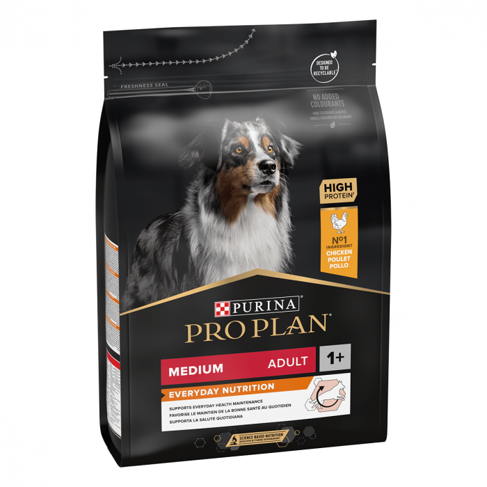 Hrana uscata pentru caini Purina Pro Plan Medium Adult, Pui, 3kg