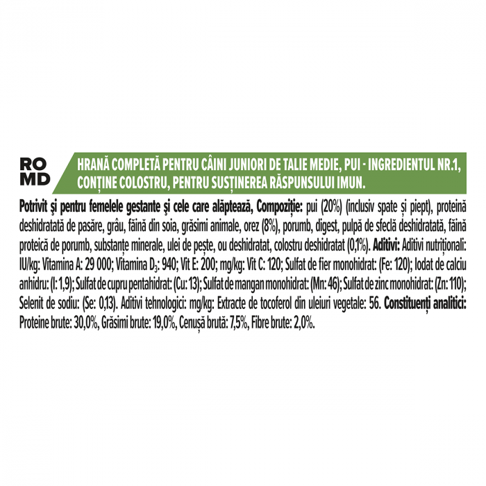 Hrana uscata pentru caini Purina Pro Plan Medium Puppy, Pui, 12kg [5]