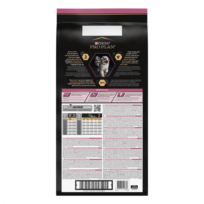 Hrana uscata pentru caini Purina Pro Plan Medium Puppy, Somon, Piele Sensibila, 12kg [3]