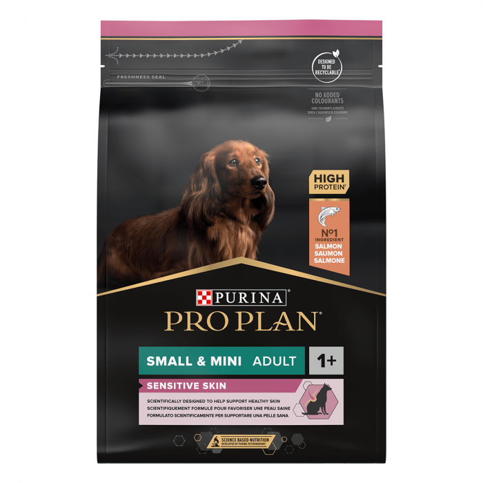 Hrana uscata pentru caini Purina Pro Plan Small & Mini Adult, Somon, Piele sensibila, 3kg [2]