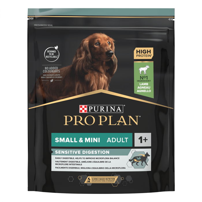 Hrana uscata pentru caini Purina Pro Plan Small Mini Adult, Somon, Piele sensibila, 700g