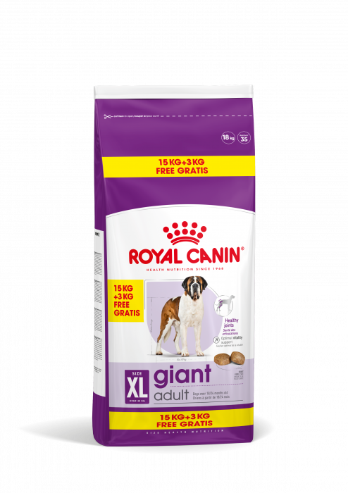 Hrana uscata pentru caini Royal Canin Giant, Adult, 15 + 3 kg Gratis