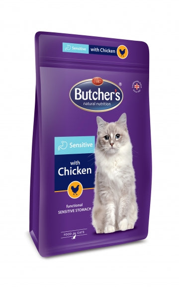 Hrana uscata pentru pisici, Butcher's Sensitive stomach, Pasare, 800 g [1]