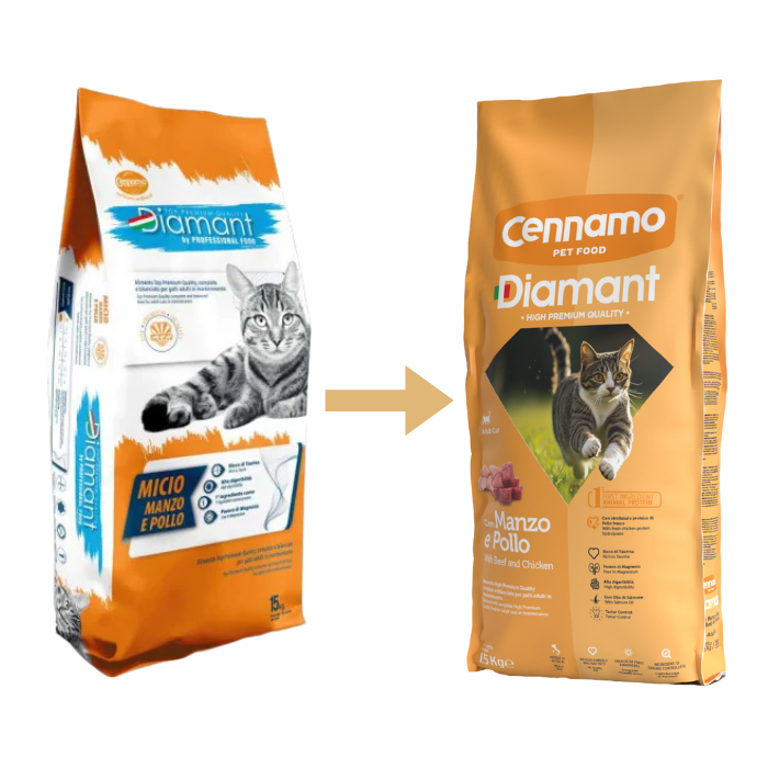 Hrana uscata pentru pisici Cennamo Diamant, Pui si vita, 15kg [3]