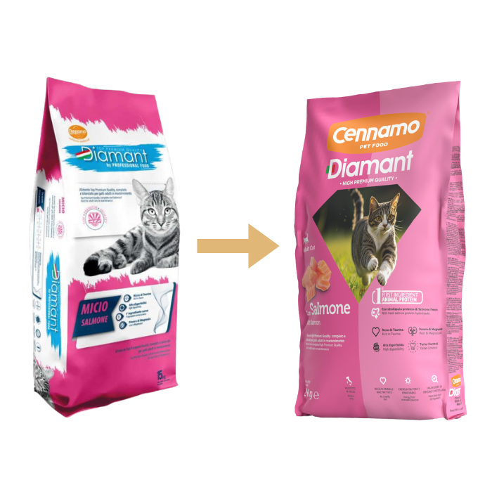 Hrana uscata pentru pisici Cennamo Diamant, Somon, 2kg [3]