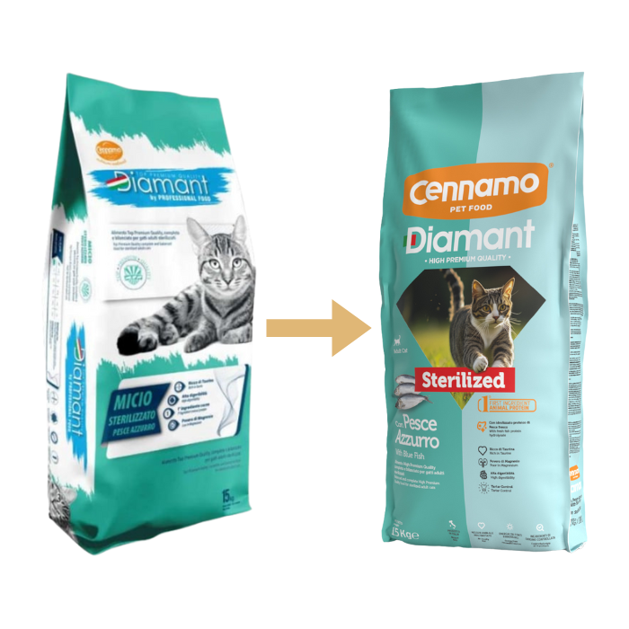 Hrana uscata pentru pisici Diamant Steril, Peste, 15kg [3]