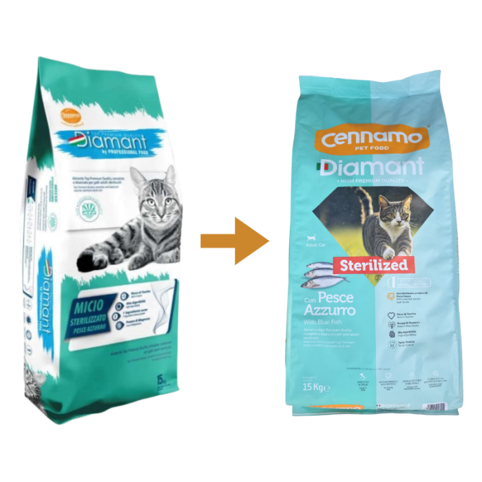 Hrana uscata pentru pisici Diamant Steril, Peste, 15kg [3]