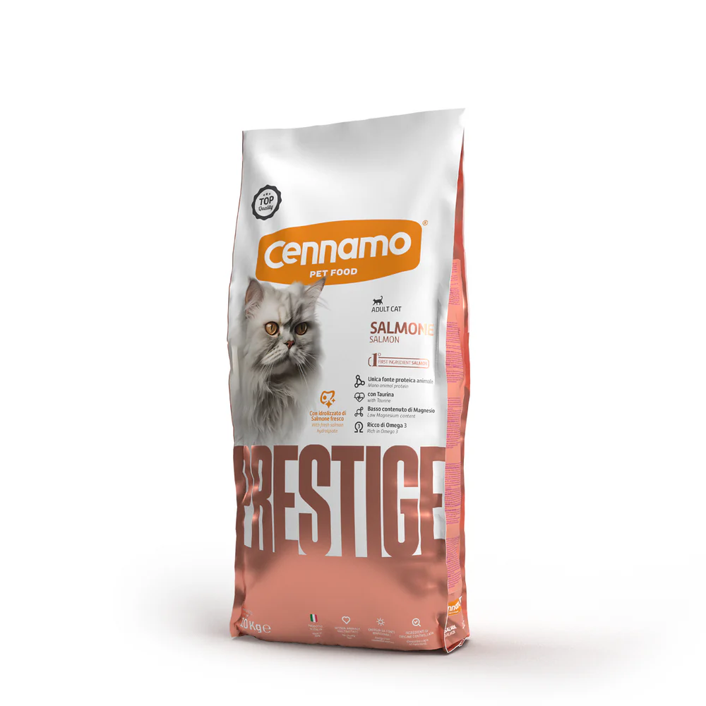 Hrana uscata pentru pisici Cennamo Prestige, Adult, Somon, 10kg
