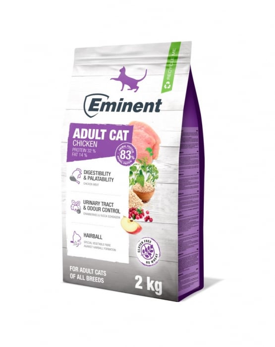 Hrana uscata pentru pisici Eminent Adult, Pui, 2kg