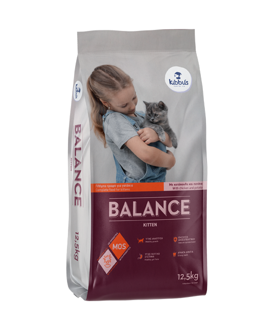 Hrana uscata pentru pisici Kibbus Balance Kitten, Pui, 12.5 Kg