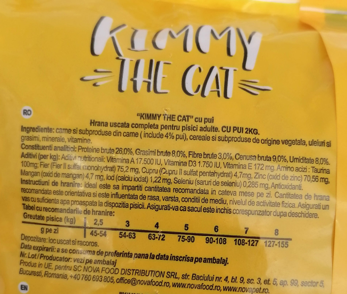 Hrana uscata pentru pisici, Kimmy, cu pui, 10 kg [3]