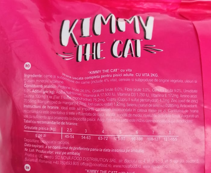 Hrana uscata pentru pisici, Kimmy, cu vita, 10 kg [3]