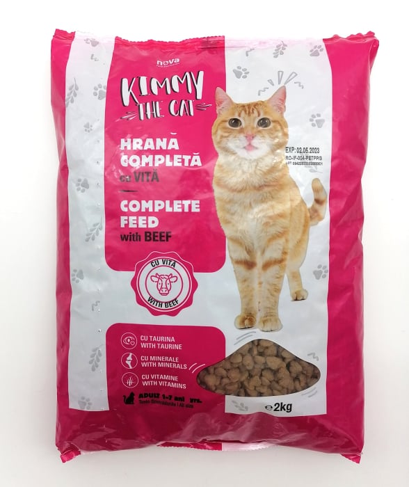 Hrana uscata pentru pisici, Kimmy, cu vita, 2 kg [2]