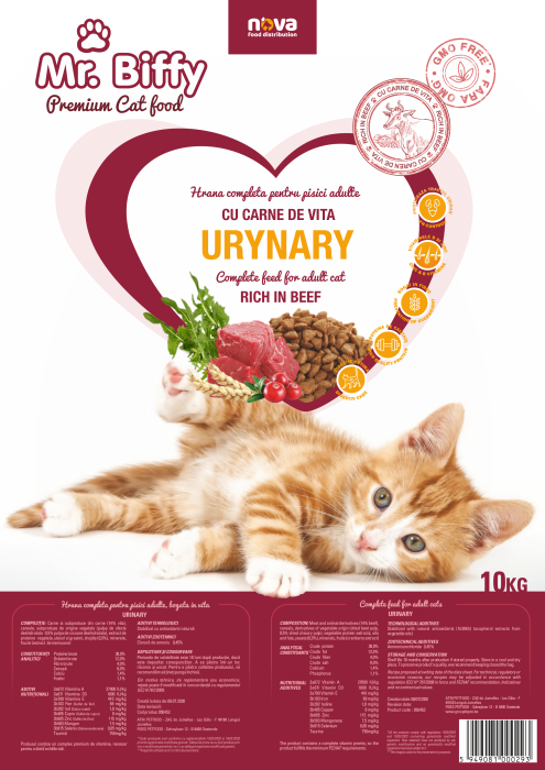Hrana uscata pentru pisici, Mr. Biffy, premium, Urinary, 10 kg [3]