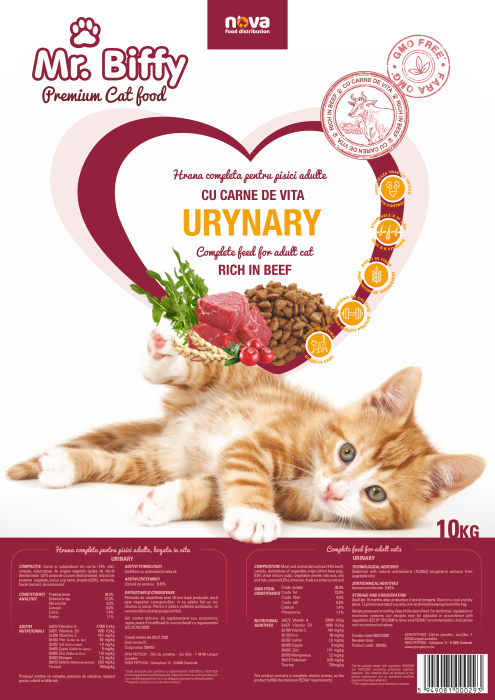 Hrana uscata pentru pisici Mr. Biffy Urinary, Vita, 10kg [3]