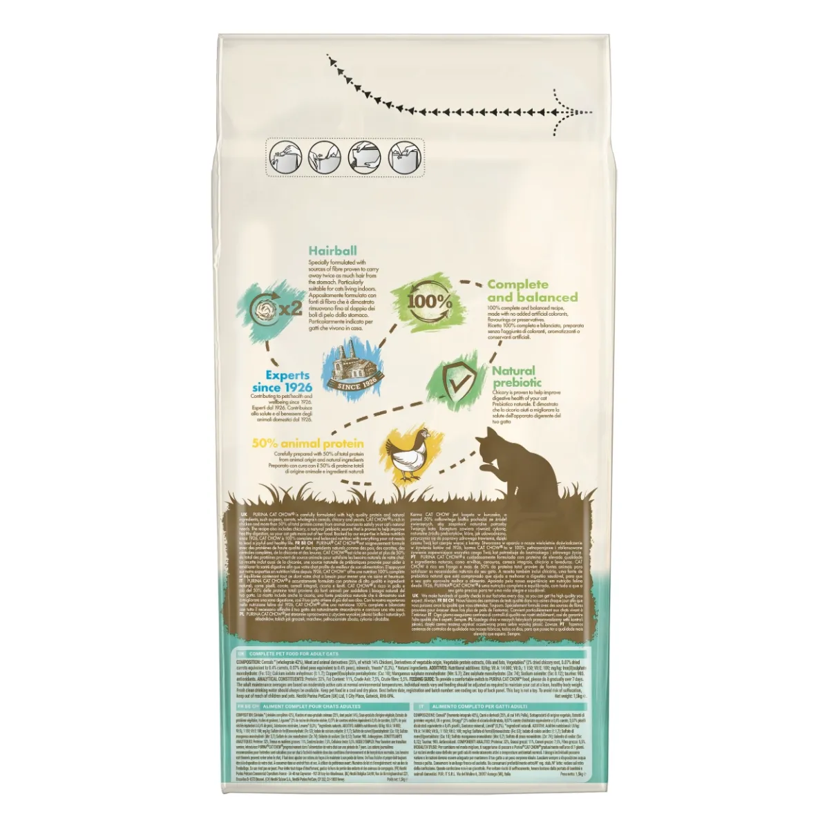 Hrana uscata pentru pisici Purina Cat Chow Hairball, Pui, 1.5kg [2]