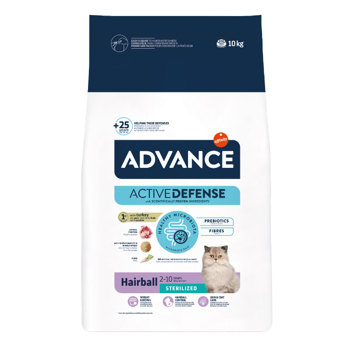 Hrana uscata pentru pisici sterilizate Advance Hairball Sterilised, Curcan, 10 kg [2]