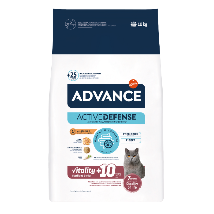 Hrana uscata pentru pisici sterilizate Advance Vitality +10 Sterilised, Pui, 10 kg [2]