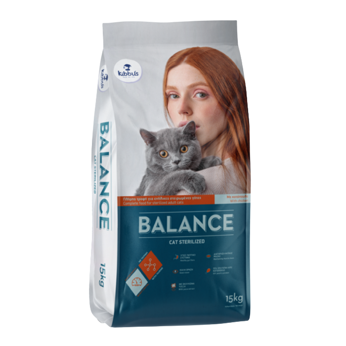 Hrana uscata pentru pisici sterilizate Kibbus Balance, Pasare, 15Kg [1]