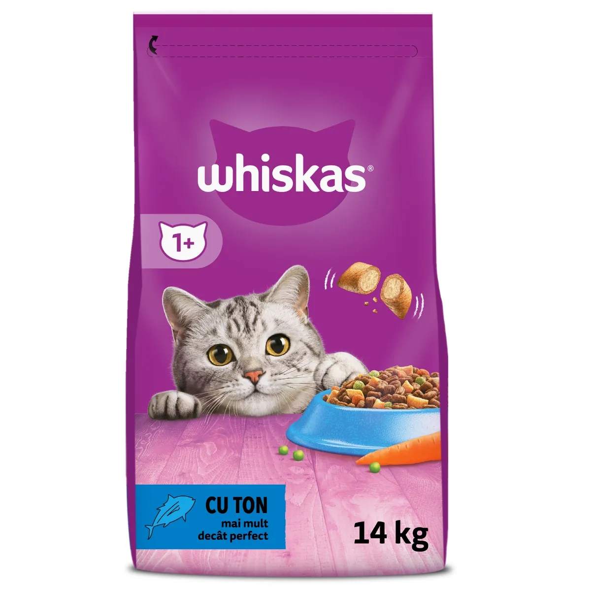 Hrana uscata pentru pisici Whiskas Adult, Ton, 14kg
